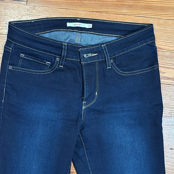 Levi’s 711 dark wash skinny jeans 27 x 32 - Picture 2 of 8